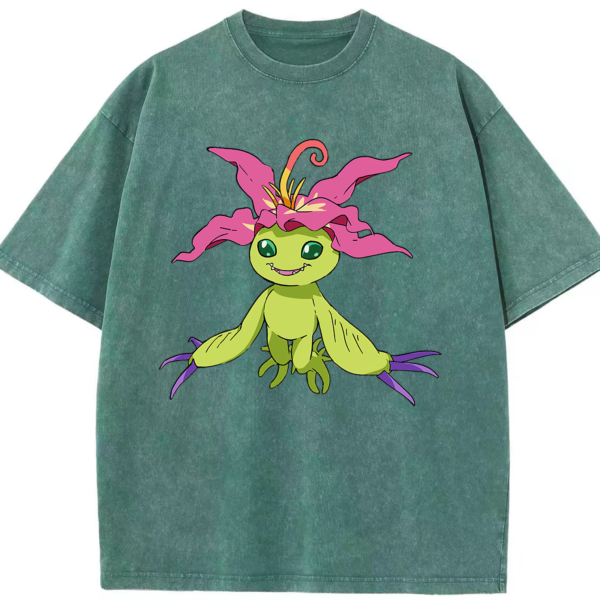 （画像用） Digimon デジタルモンスター/デジモン 綿100% ヴィンテージ風 半袖Tシャツ（フロントプリント）